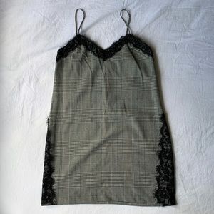 Zara Plaid/Lace Dress